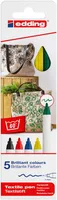 Pisak tekstylny e-4600/5 S EDDING, 1mm, 5 szt., pudełko, mix kolorów - 2