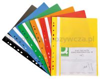 Q-Connect Skoroszyt, PP, A4, standard, 120/170mikr., wpinany, żółty  - 2