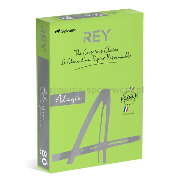 Rey Adagio Papier ksero A4, 80gsm, 16 zielony INTENSE *RYADA080X402 R100, 500 ark. 
