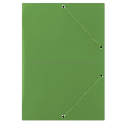 Donau Teczka z gumką karton, A4, 400gsm, 3-skrz., zielona 