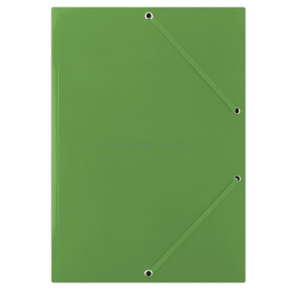 Donau Teczka z gumką karton, A4, 400gsm, 3-skrz., zielona 