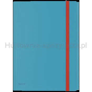 Teczka z gumką i kieszonką Leitz Cosy, PP, niebieska