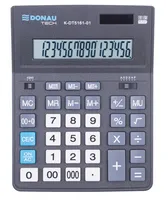 Donau Kalkulator biurowy TECH OFFICE, 16-cyfr. wyświetlacz, wym. 201x155x35mm, czarny  - 2