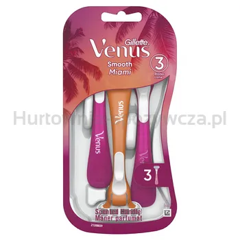 Gillette Venus Smooth Miami Maszynki do golenia dla kobiet, 3 Maszynki jednorazowe dla kobiet