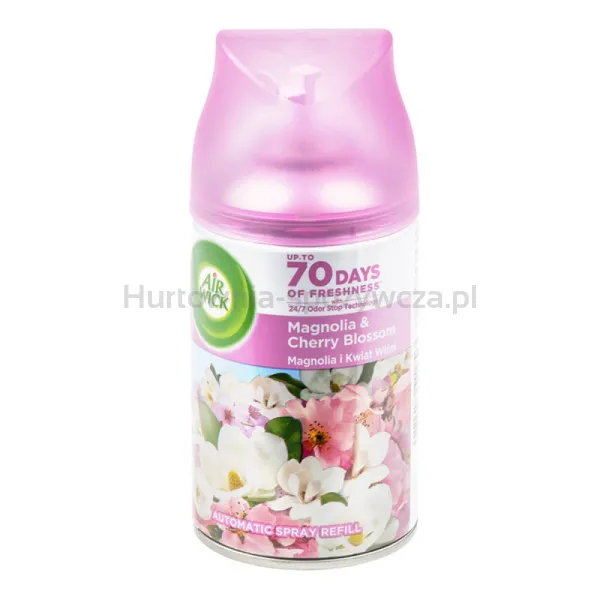 Air Wick Wkład do automatycznego odświeżacza powietrza FRESHMATIC Magnolia i Kwiat Wiśni, wkład, 250ml