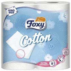 Papier toaletowy Foxy Cotton 4 rolki(cena za 4 sztuki)