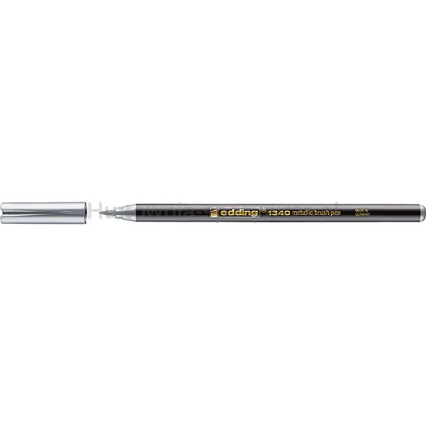 Edding Pisak z końcówką pędzelkową e-1340 metaliczny srebrny  - 3