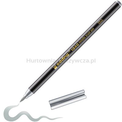 Edding Pisak z końcówką pędzelkową e-1340 metaliczny srebrny 