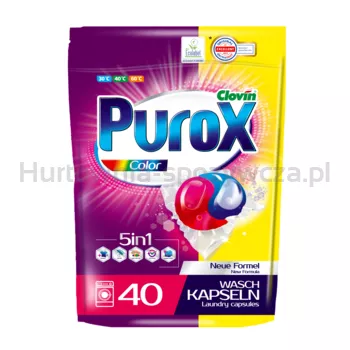 Purox Kapsułki żelowe do prania Color 40 szt