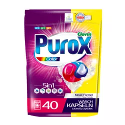 Purox Kapsułki żelowe do prania Color 40 szt