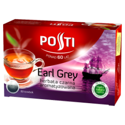 Posti Earl Grey Herbata Czarna Ekspresowa Aromatyzowana 120 G (80 X 1,5 G)