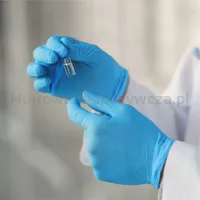 Rękawice nitrylowe bezpudrowe CLARA, 100 szt., rozmiar L, niebieskie - 2