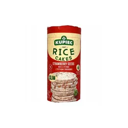 Kupiec Wafle ryżowe z suszonymi pestkami truskawki 90g