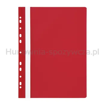 Skoroszyt A4 z europerforacją PP czerwony 10 szt