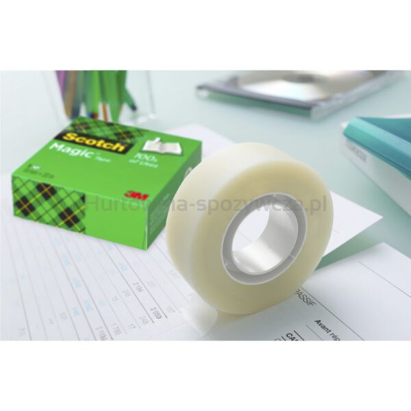Taśma biurowa SCOTCH® Magic™ (810), matowa, 12mm, 33m - 2