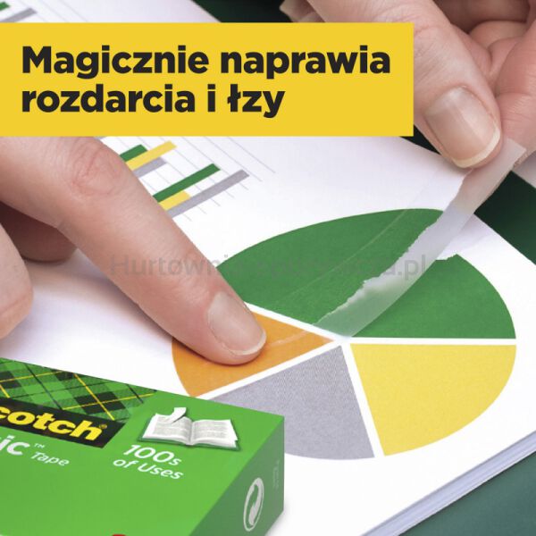 Taśma biurowa SCOTCH® Magic™ (810), matowa, 12mm, 33m - 6