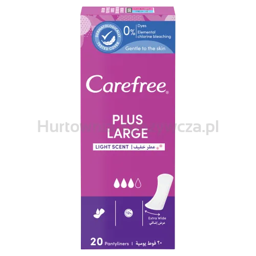 Carefree Wkładki Higieniczne Plus Large Light Scent  20 Szt.