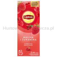 Lipton Herbata Fruit Malina I Żurawina 20 Torebek(data przydatności 30.04.2026)