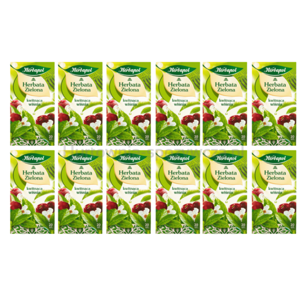Herbapol Herbata Zielona Z Wiśnią (20 Torebek X 1,7G) 34G 