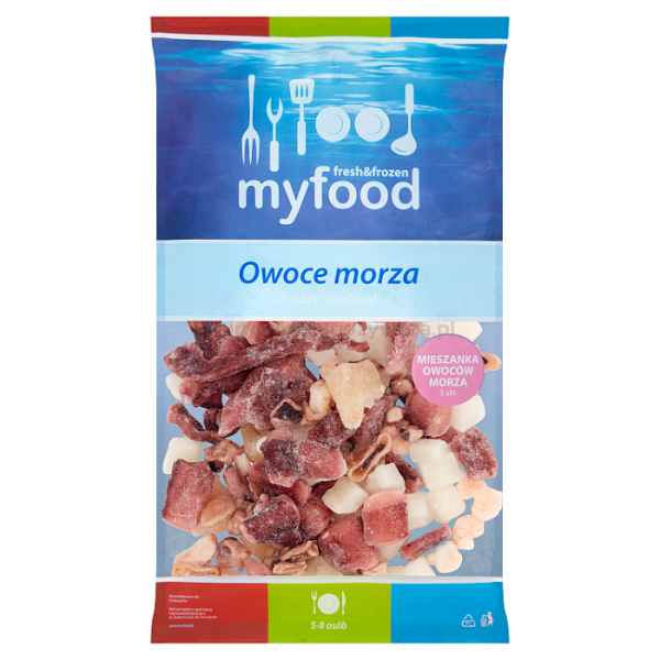 Myfood Mieszanka Owoców Morza 5 Skł., Glazura: 14%, 800 G/931 G