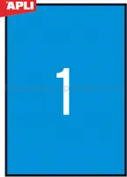 Etykiety kolorowe APLI, 210x297mm, prostokątne, niebieskie, 20 ark. - 2