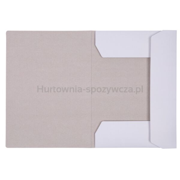 Teczka z gumką OFFICE PRODUCTS Premium, karton, A4, 350gsm, 3-skrz., biała - 2
