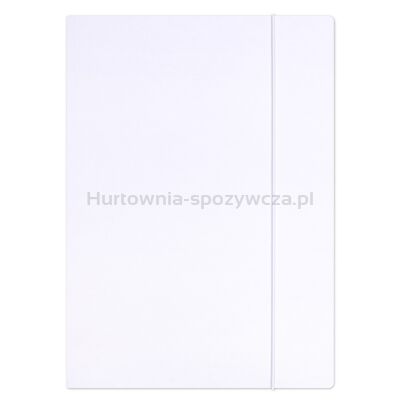 Teczka z gumką OFFICE PRODUCTS Premium, karton, A4, 350gsm, 3-skrz., biała