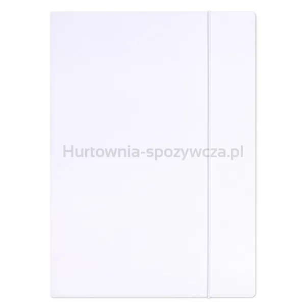Teczka z gumką OFFICE PRODUCTS Premium, karton, A4, 350gsm, 3-skrz., biała