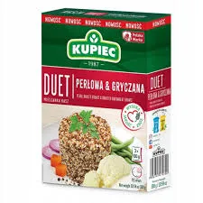Kupiec Duet Kasza jęczmienna perłowa i kasza gryczana prażona 3x100g