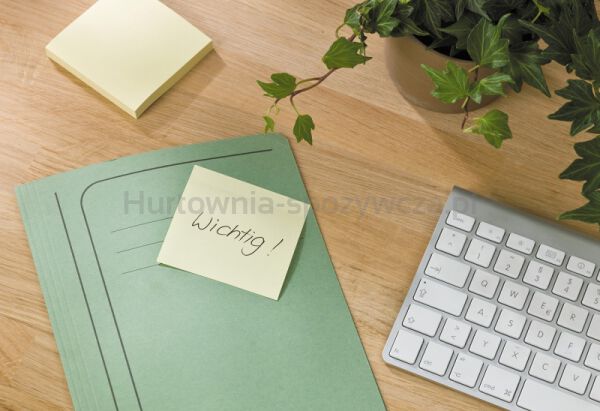 Bloczek samoprzylepny ekologiczny POST-IT® (654-1T), 76x76mm, 16x100 kart., żółty - 3