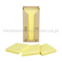 Bloczek Samoprzylepny Ekologiczny Post-It® (654-1T), 76X76Mm, 16X100 Kart., Żółty - 2