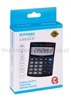 Donau Kalkulator biurowy TECH, 12-cyfr. wyświetlacz, wym. 122x100x32 mm, czarny  - 4
