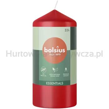 Bolsius Świeca Pieńkowa 120/58 Essentials Delikatna Czerwień