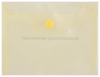 Donau Teczka kopertowa zatrzask, PP, A6, 180mikr., żółta 