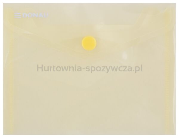 Donau Teczka kopertowa zatrzask, PP, A6, 180mikr., żółta 