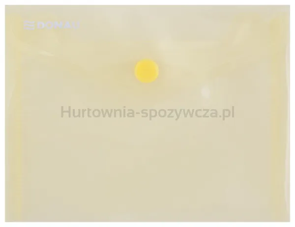 Donau Teczka kopertowa zatrzask, PP, A6, 180mikr., żółta 