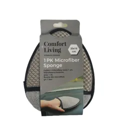 Gąbka Z Mikrofibry Szara 20X16Cm 1 Szt.
