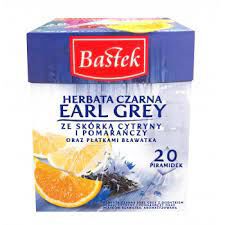 *Bastek Piramidki Earl Grey 20Tbze Skórką Pomarańczy I Cytryny Oraz Płatkami Bławatka