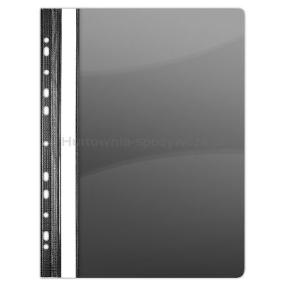 Donau Skoroszyt PVC, A4, twardy, 150/160mikr., wpinany, czarny 