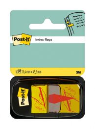 Post-It Zakładki indeksujące z nadrukiem „ręka+ołówek” (680-31), PP, 25,4x43,2mm, 50 kart. 