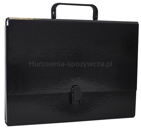 Office Products Teczka-pudełko PP, A4/5cm, z rączką i zamkiem, Czarna 