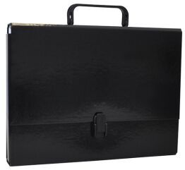 Office Products Teczka-pudełko PP, A4/5cm, z rączką i zamkiem, Czarna 