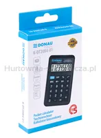 Kalkulator kieszonkowy DONAU TECH, 8-cyfr. wyświetlacz, wym. 97x62x11 mm, czarny - 2
