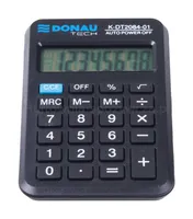 Kalkulator kieszonkowy DONAU TECH, 8-cyfr. wyświetlacz, wym. 97x62x11 mm, czarny - 13