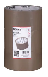 Taśma pakowa OFFICE PRODUCTS, 48mm x 50y, 36mic, 3szt., brązowa