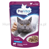 Prevital Pełnoporcjowa Karma Dla Dorosłych Kotów Z Cielęciną W Sosie 100G