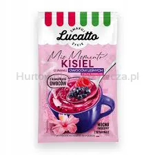 Lucatto Kisiel malina z nutką limonki - z kawałkami owoców 31,5g