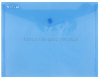 Donau Teczka kopertowa zatrzask, PP, C5, 180mikr., niebieska 