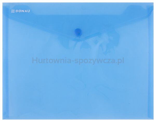 Donau Teczka kopertowa zatrzask, PP, C5, 180mikr., niebieska 