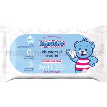 Bambino chusteczki wodne 3w1 hipoalergiczne 1x57 szt